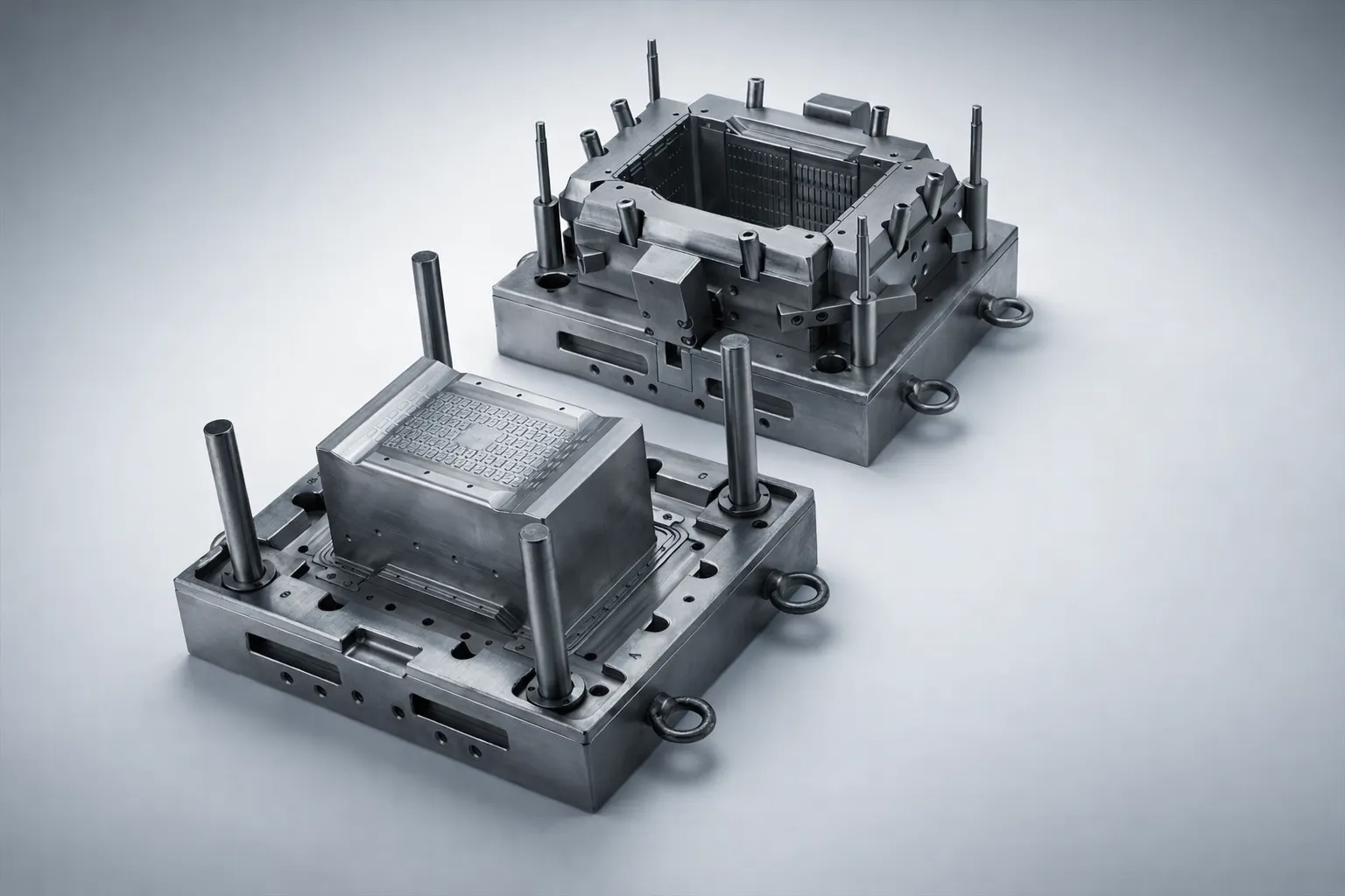 Moule de caisse pliable · détail de l'empreinte