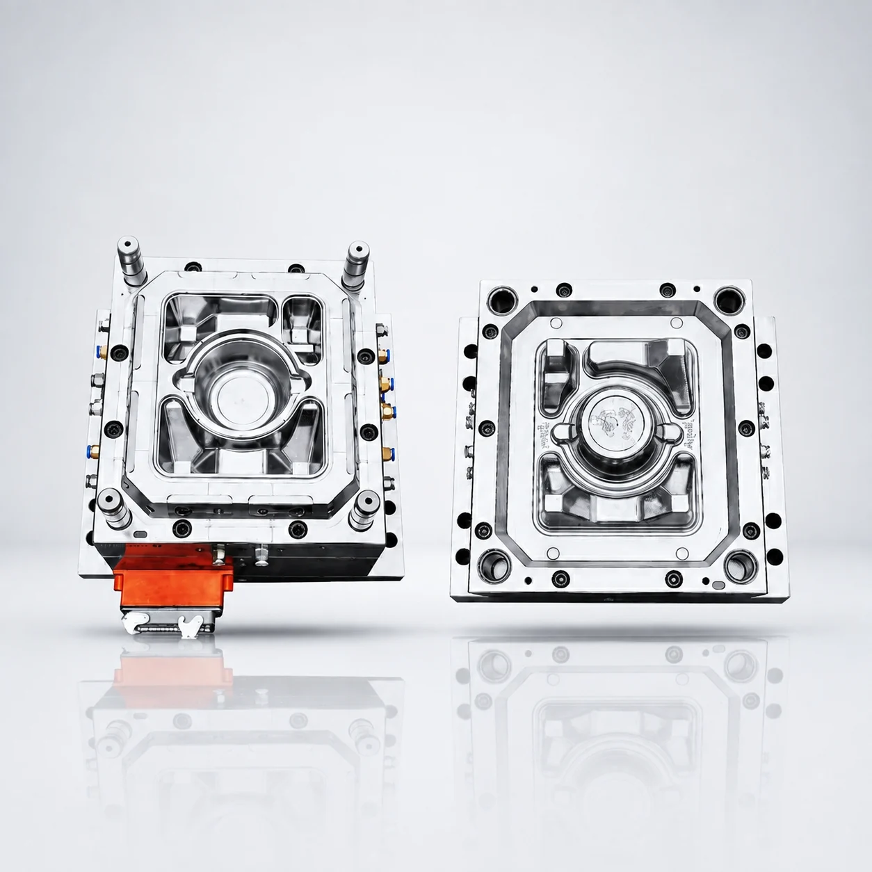 Open five-compartment meal-tray injection mold