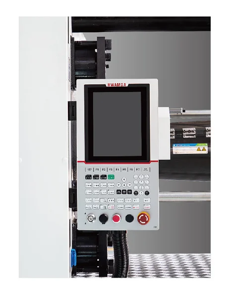 HWAMDA PET machine control panel with needle-valve control functions